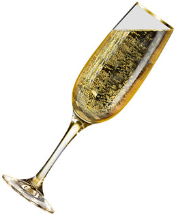 A champagne glass